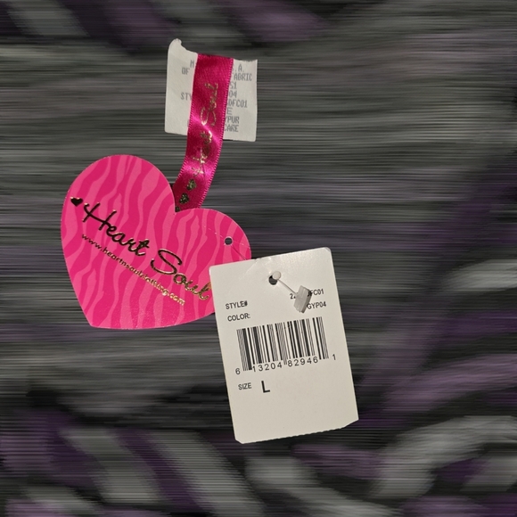 Juniors Heart Souk, Striped Cowl Neck Top - Black and Purple, Size Large, NWT! - Picture 3 of 3